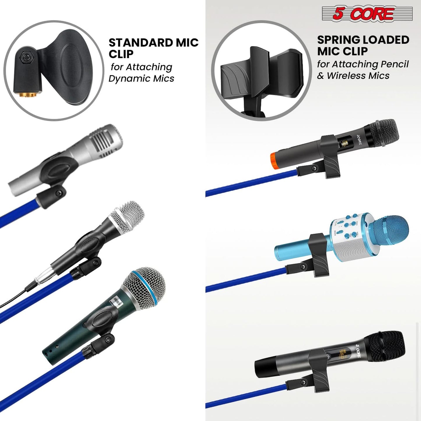 5Core Tripod Mic Stand Adjustable Holder Floor Microphone Boom Arm